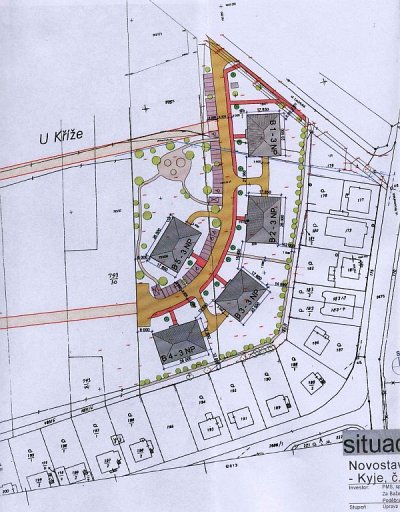 Novostavba 5 bytovch dom u Lednick ulice