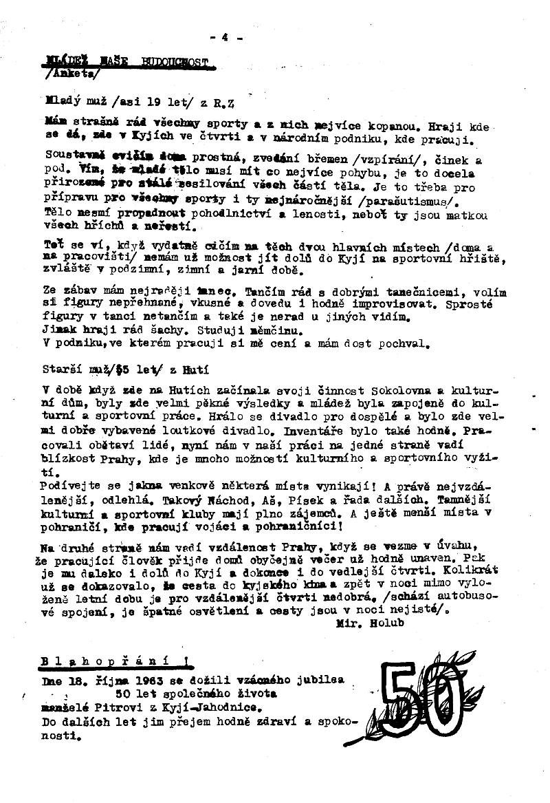 Kyjsk zpravodaj listopad 1963 - strana 4
