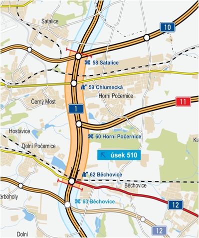 Oprava vozovky - R1 510 Satalice – Běchovice Oprava vozovky - R1 510 Satalice – Běchovice