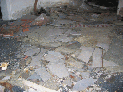 Vyklízení odpadů z objektu bývalého domu služeb Lehovec 