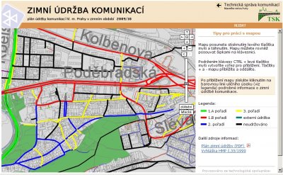 Interaktivn mapa plnu drba komunikac